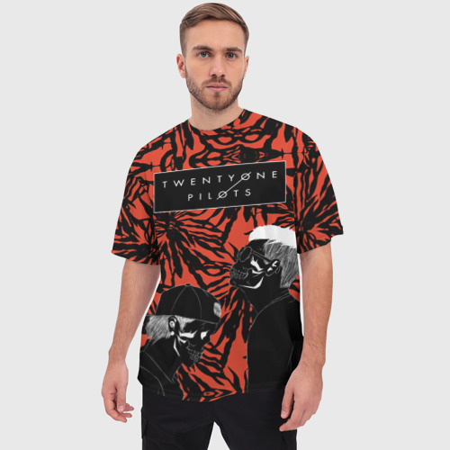 Мужская футболка oversize 3D Twenty One Pilots, цвет 3D печать - фото 3