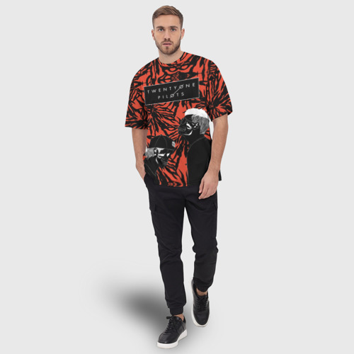 Мужская футболка oversize 3D Twenty One Pilots, цвет 3D печать - фото 5