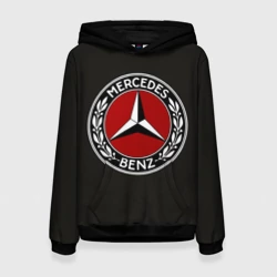 Женская толстовка 3D Mercedes Benz - emblem
