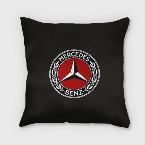 Подушка с принтом Mercedes-Benz, вид спереди №1
