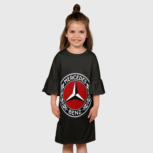 Детское платье 3D с принтом Mercedes-Benz, вид сбоку #3