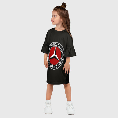 Детское платье 3D с принтом Mercedes-Benz, фото на моделе #1