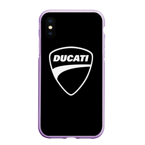 Чехол для iPhone XS Max матовый Ducati, цвет сиреневый