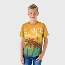 Детская футболка 3D Летний пляж - фото 2