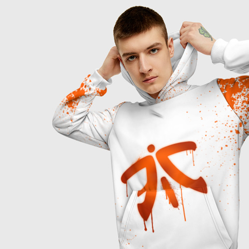 Мужская толстовка 3D cs:go - Fnatic (White collection), цвет белый - фото 5