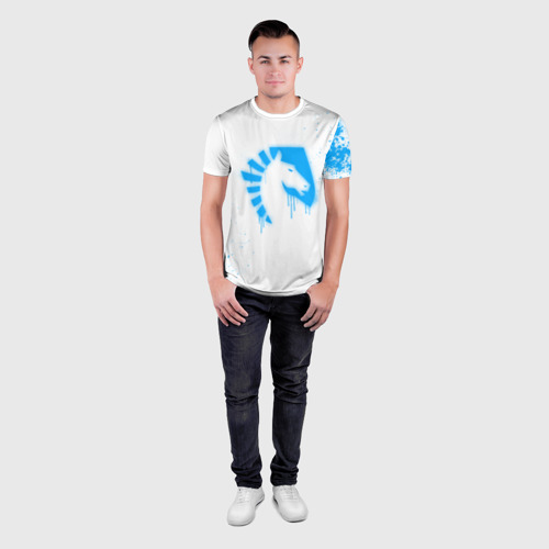 Мужская футболка 3D Slim cs:go - Liquid team (White collection), цвет 3D печать - фото 4