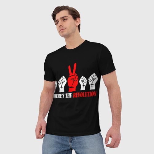 Мужская футболка 3D DM: Where's the revolution?, цвет 3D печать - фото 3