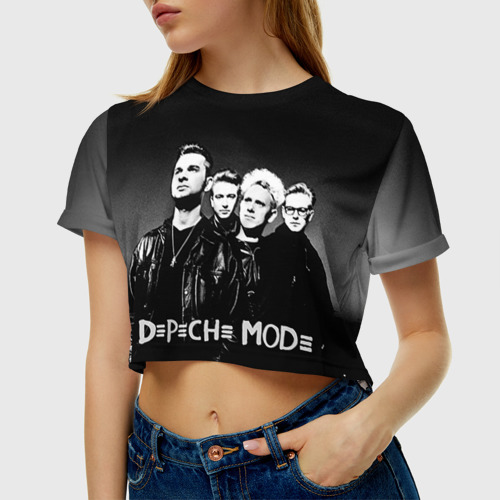 Женская футболка Crop-top 3D Depeche mode, цвет 3D печать - фото 5