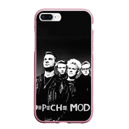 Чехол для iPhone 7Plus/8 Plus матовый Depeche mode, цвет розовый