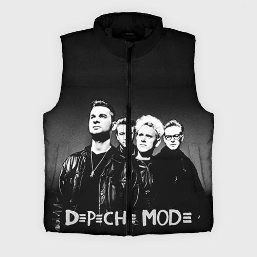 Мужской жилет утепленный 3D Depeche mode, цвет черный