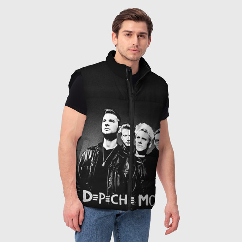 Мужской жилет утепленный 3D Depeche mode, цвет черный - фото 3