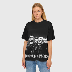 Женская футболка oversize 3D Depeche mode - фото 2