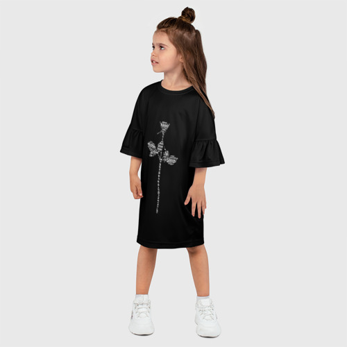 Детское платье 3D Depeche mode, цвет 3D печать - фото 3