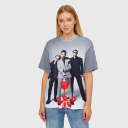 Женская футболка oversize 3D Depeche mode - фото 2