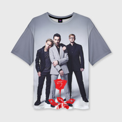 Женская футболка oversize 3D Depeche mode