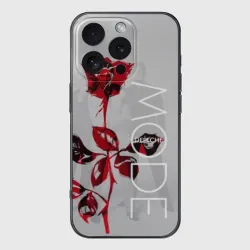 Чехол для iPhone 16 Pro Max силиконовый с защитой камеры Depeche mode