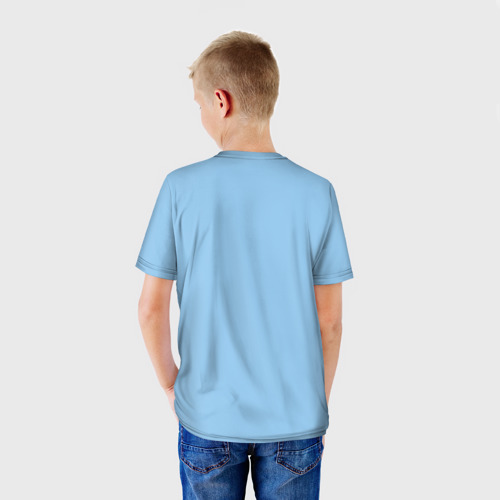 Детская футболка 3D с принтом Кролик, вид сзади #2