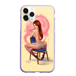 Чехол для iPhone 11 Pro Max матовый Pin Up Pop Art Girl