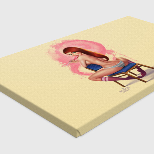 Холст прямоугольный Pin Up Pop Art Girl, цвет 3D печать - фото 4