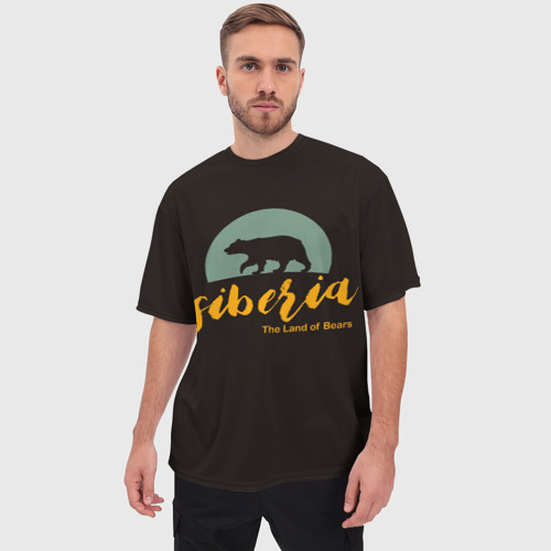 Мужская футболка oversize 3D Siberia, цвет 3D печать - фото 3