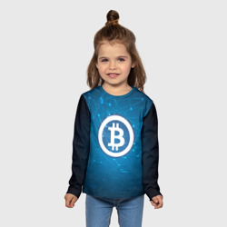 Детский лонгслив 3D Bitcoin Blue - Биткоин - фото 2