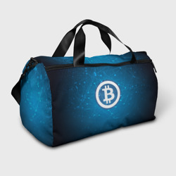 Сумка спортивная 3D Bitcoin Blue - Биткоин