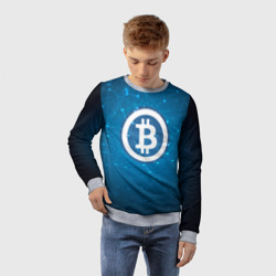 Детский свитшот 3D Bitcoin Blue - Биткоин - фото 2