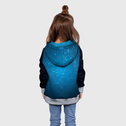 Детская толстовка 3D Bitcoin Blue - Биткоин, цвет меланж - фото 5