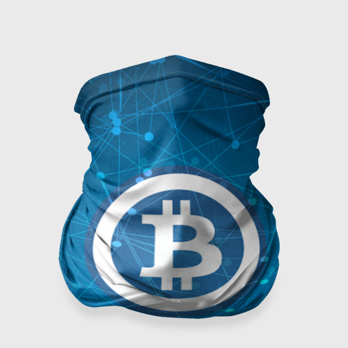 Бандана-труба 3D Bitcoin Blue - Биткоин, цвет 3D печать