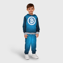 Детский костюм с толстовкой 3D Bitcoin Blue - Биткоин - фото 2