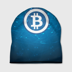 Шапка 3D Bitcoin Blue - Биткоин