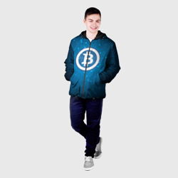 Мужская куртка 3D Bitcoin Blue - Биткоин - фото 2