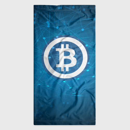 Бандана-труба 3D Bitcoin Blue - Биткоин, цвет 3D печать - фото 7