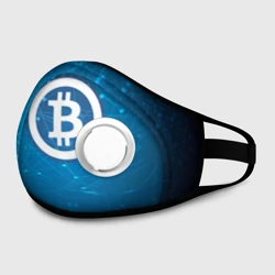 Маска из неопрена Bitcoin Blue - Биткоин
