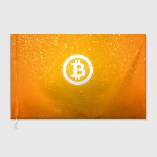 Флаг 3D Bitcoin - Биткоин