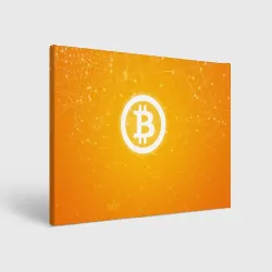 Холст прямоугольный Bitcoin - Биткоин