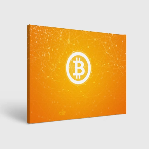 Холст прямоугольный Bitcoin - Биткоин