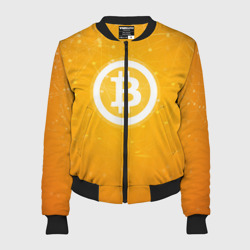Женский бомбер 3D Bitcoin - Биткоин