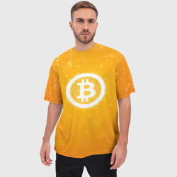 Мужская футболка oversize 3D Bitcoin - Биткоин - фото 2