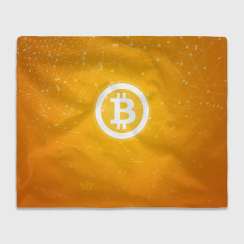 Плед 3D Bitcoin - Биткоин, цвет 3D (велсофт)
