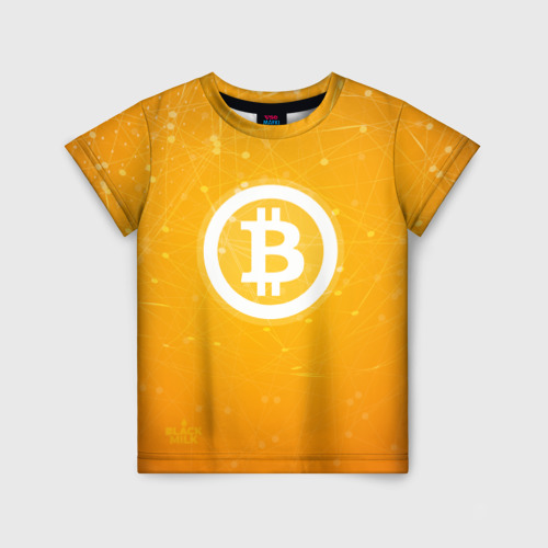 Детская футболка 3D Bitcoin - Биткоин, цвет 3D печать