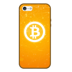 Чехол для iPhone 5/5S матовый Bitcoin - Биткоин