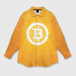 Женская рубашка oversize 3D Bitcoin - Биткоин