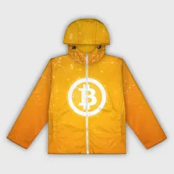 Женская ветровка 3D Bitcoin - Биткоин