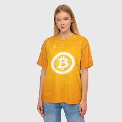 Женская футболка oversize 3D Bitcoin - Биткоин - фото 2