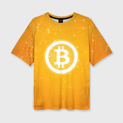 Женская футболка oversize 3D Bitcoin - Биткоин