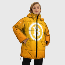 Женская зимняя куртка Oversize Bitcoin - Биткоин - фото 2