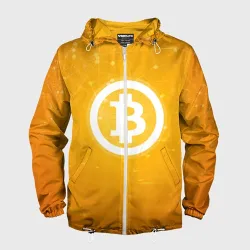 Мужская ветровка 3D Bitcoin - Биткоин