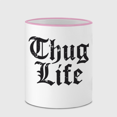 Кружка с полной запечаткой Thug Life, цвет Кант розовый - фото 4