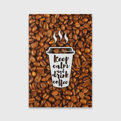 Обложка для паспорта матовая кожа keep calm and drink coffee